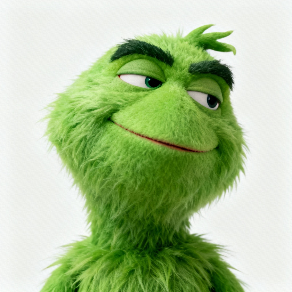 Grinch meme template side-eye expression for captions