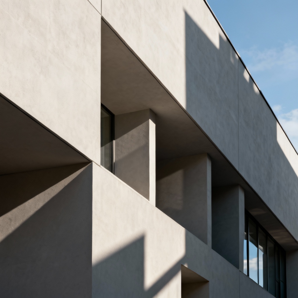 Building facade with crisp sun shadows and AO detail