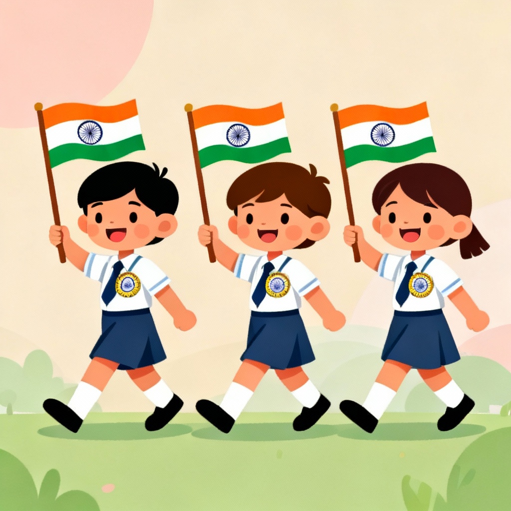 AI Kids Republic Day Parade Image