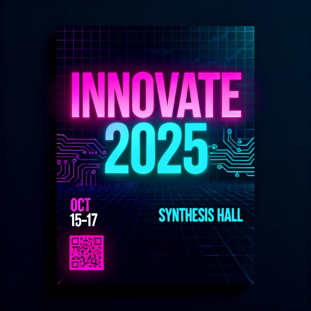 AI Neon Tech Summit Poster