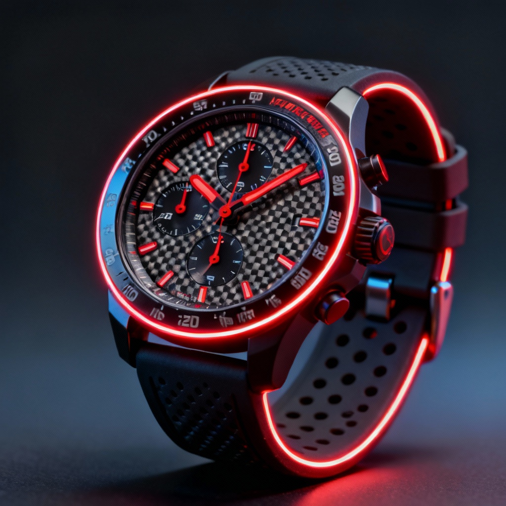 AI Rolex-style carbon fiber racing chronograph render