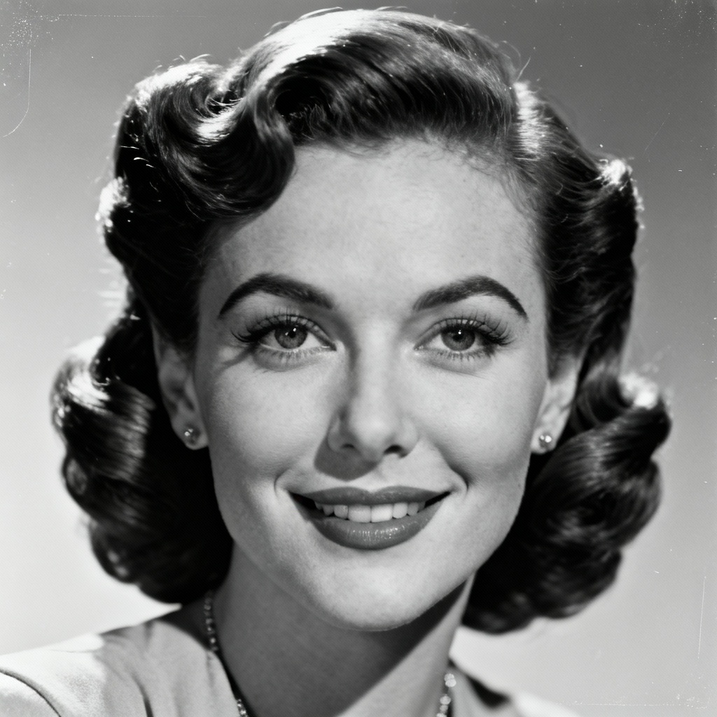AI classic Hollywood black-and-white headshot