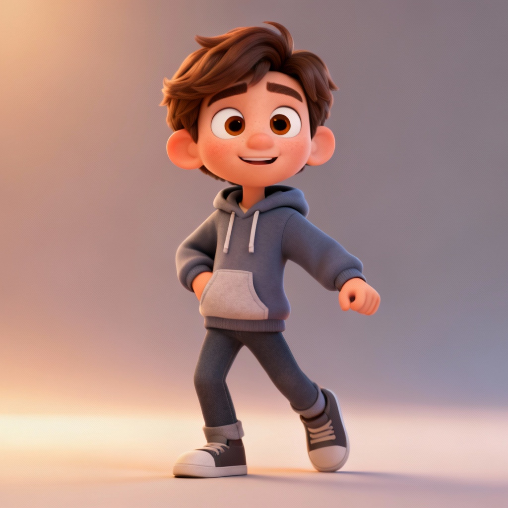AI 3D pixar-style friendly avatar character