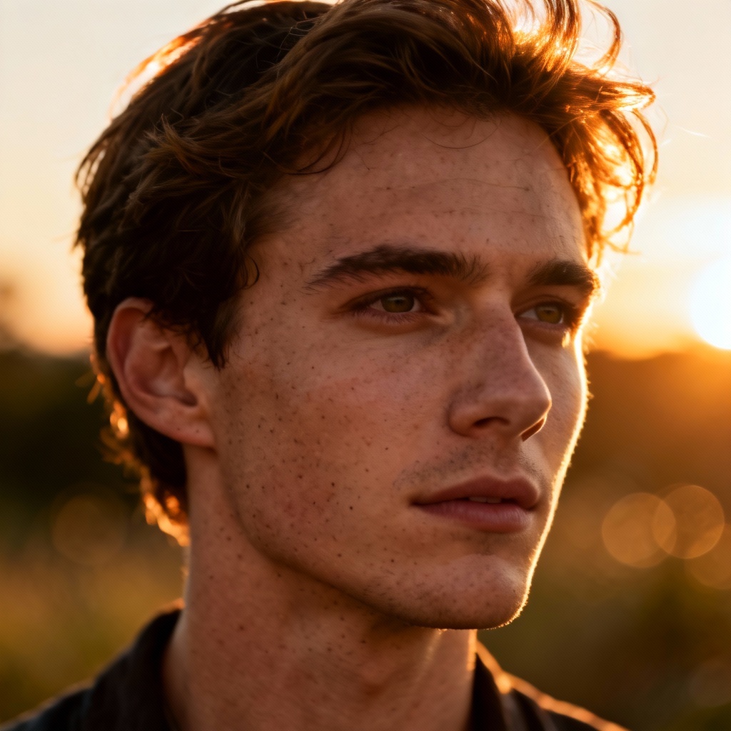 AI golden hour portrait lighting
