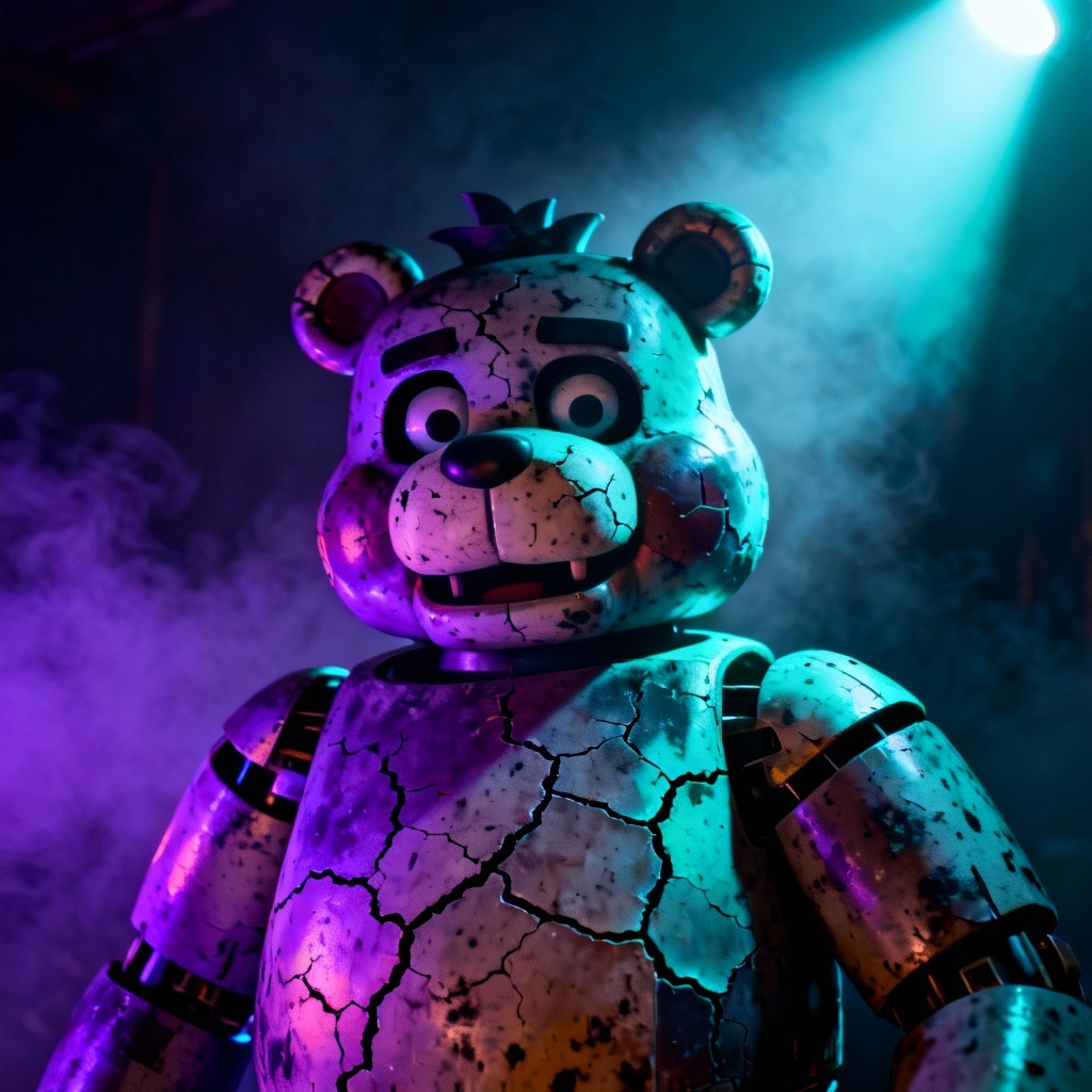 AI FNAF animatronic mascot poster