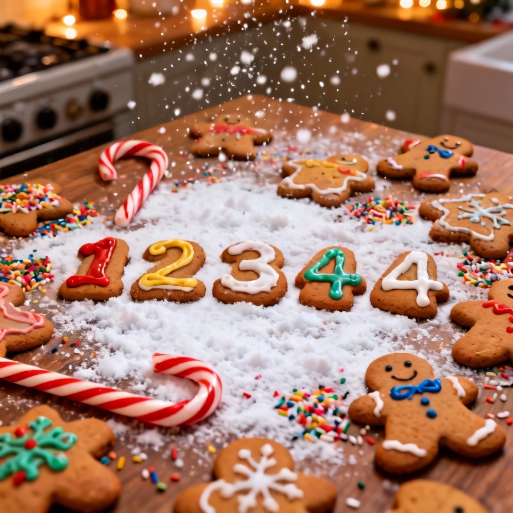 AI gingerbread Christmas countdown timer
