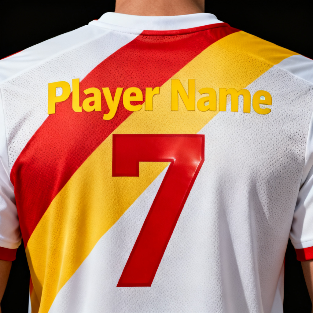 AI Spain away jersey with red and yellow diagonal sash