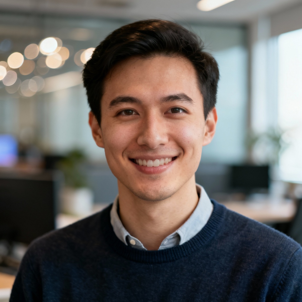 AI Tech Founder Casual Smart Office Portrait