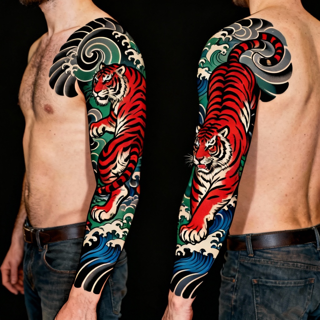 AI Neo Traditional Tiger Sleeve