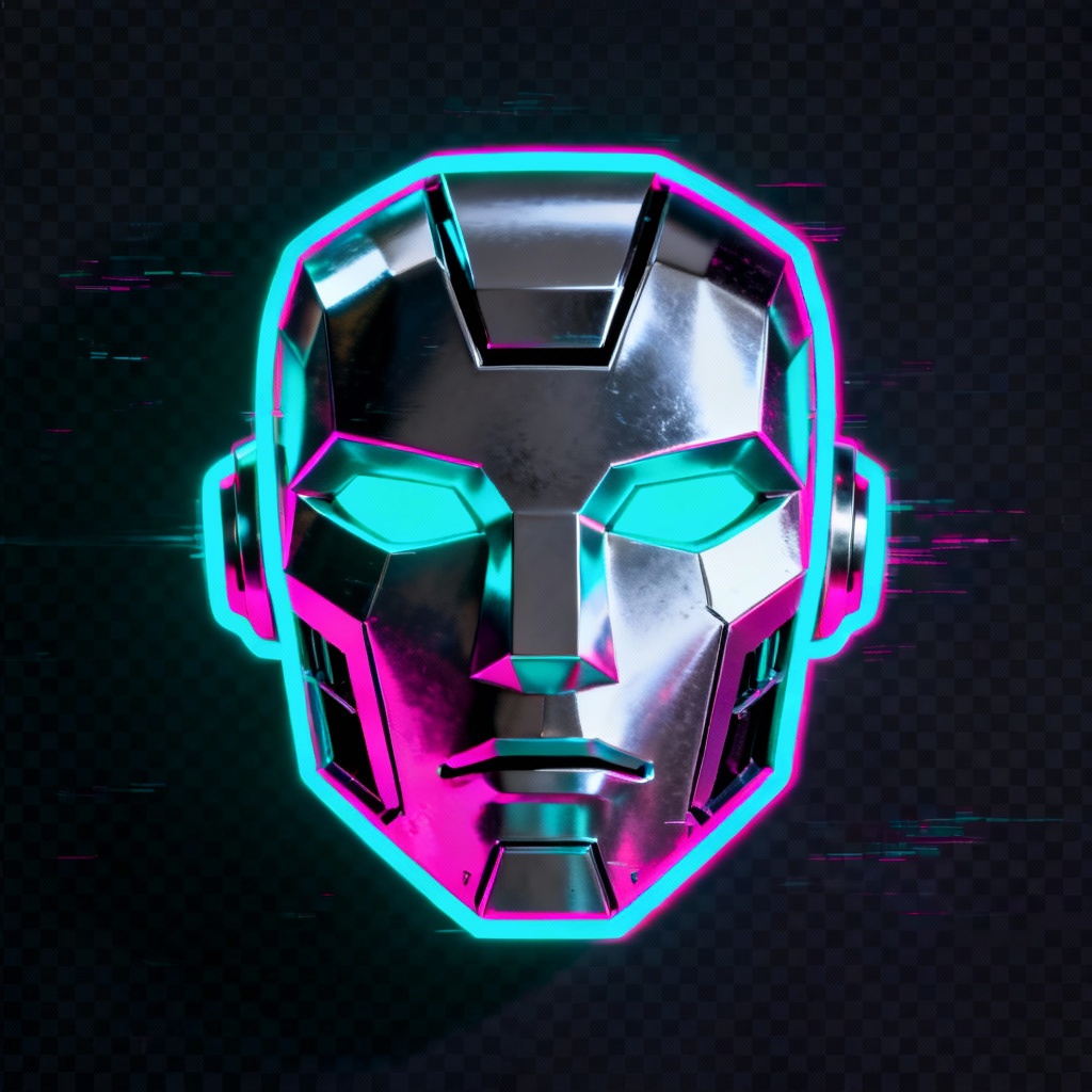 AI Cyberpunk Robot Reaction Emoji