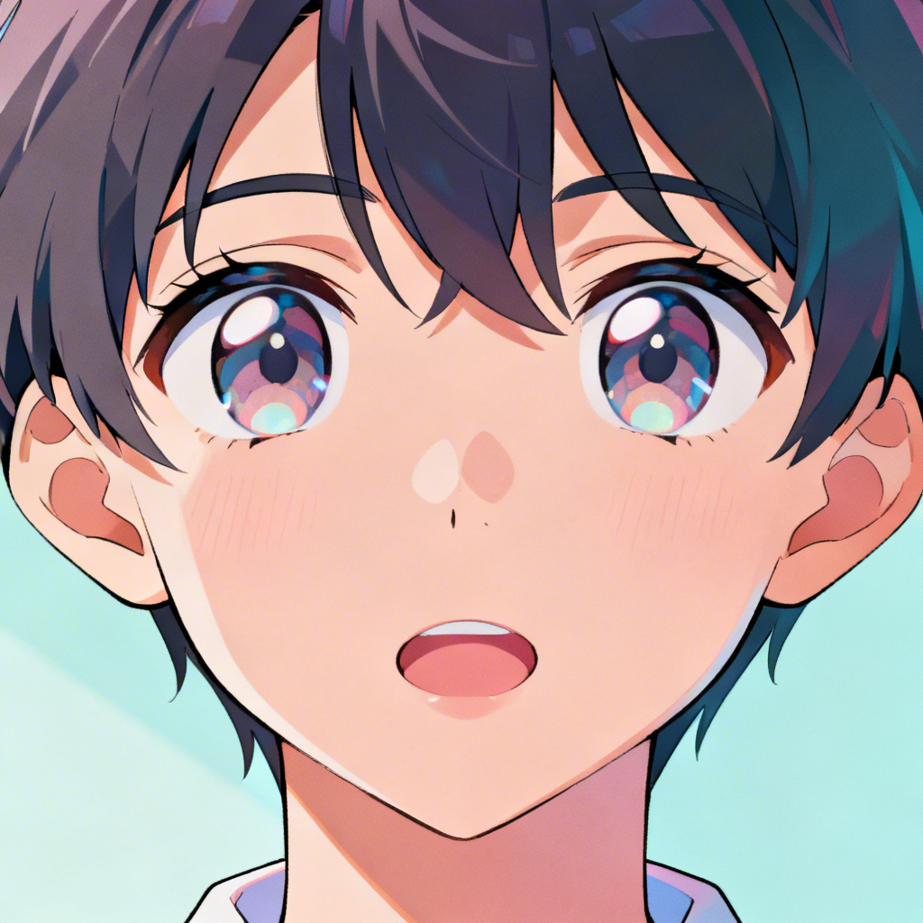 AI open eyes anime portrait