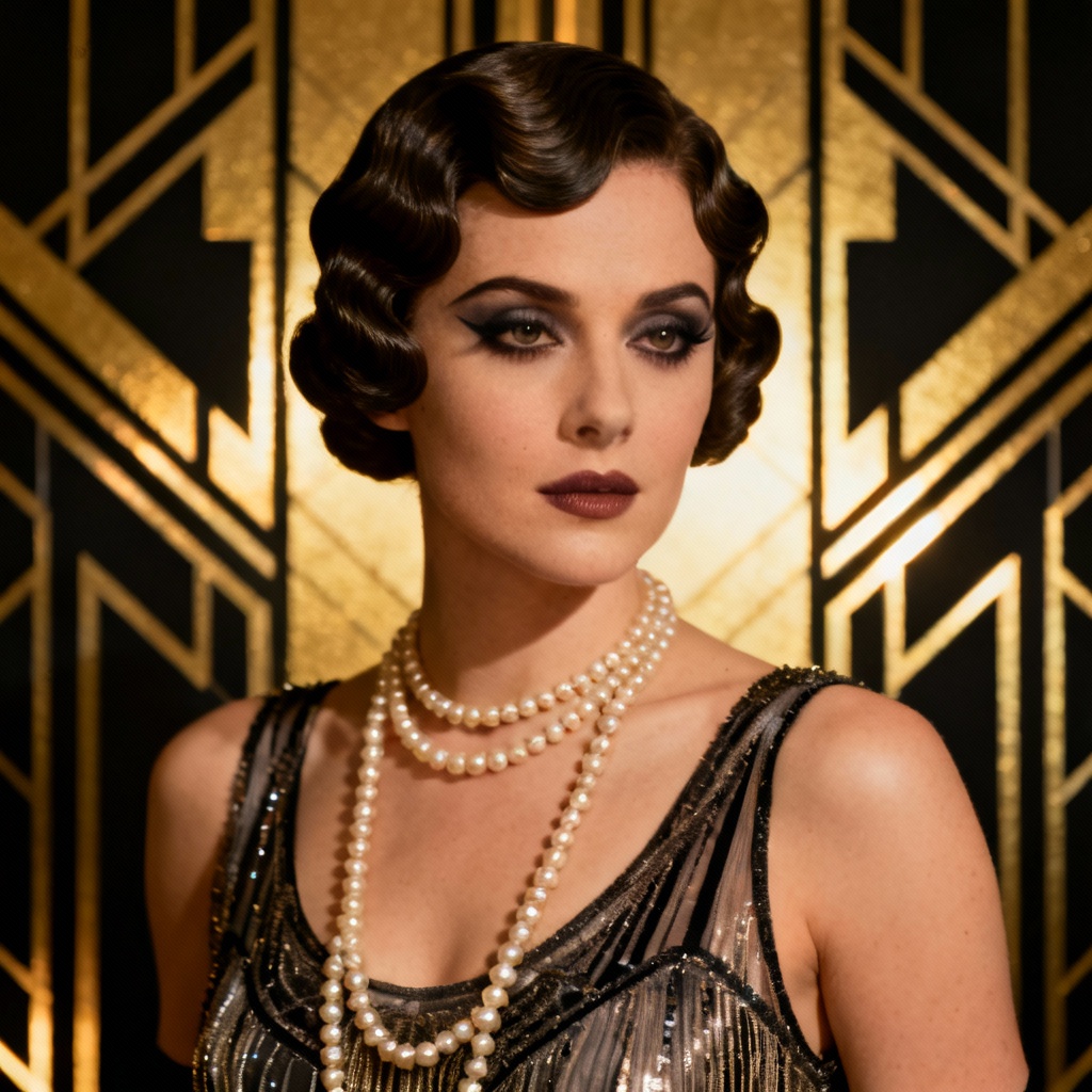 AI 1920s Vintage Glam Portrait