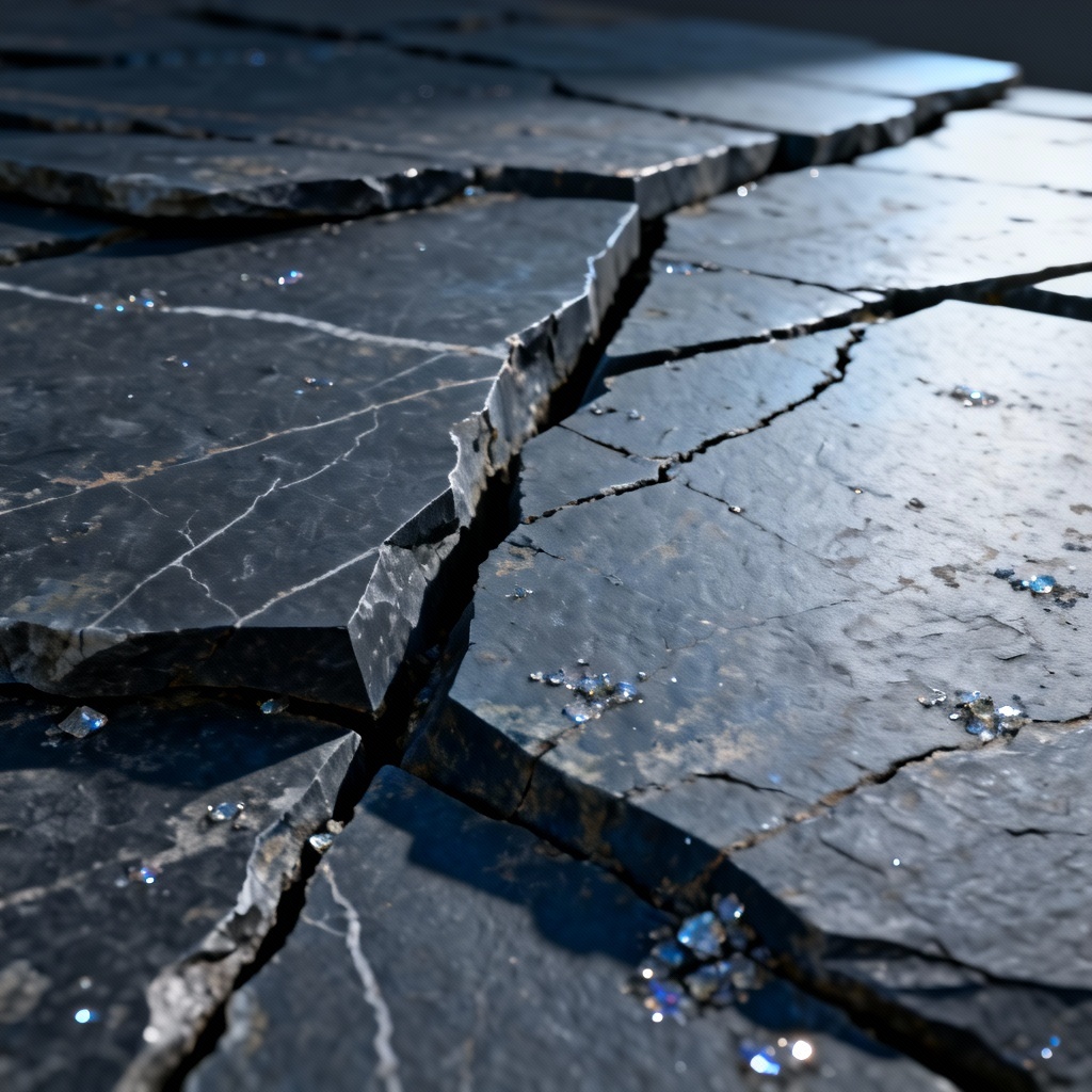 AI cracked slate stone wall texture