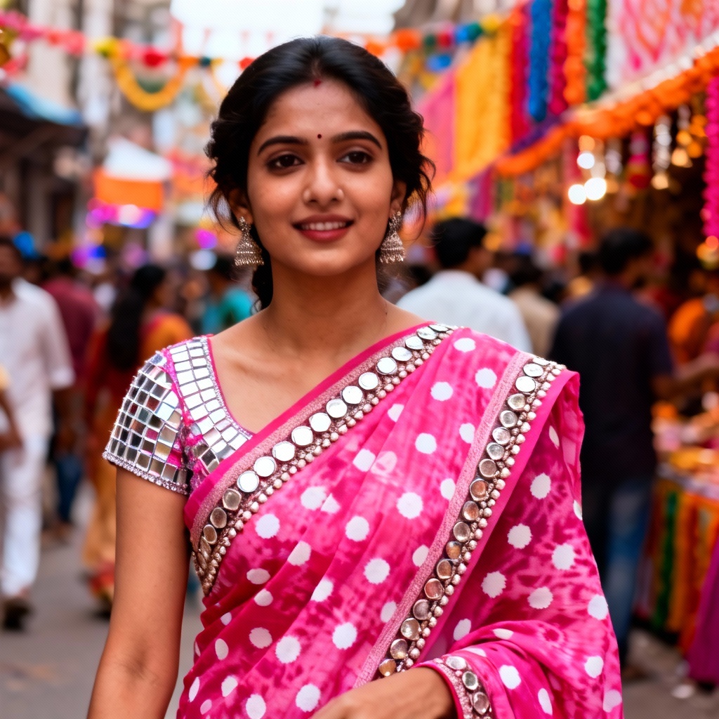 AI Bandhani Festive Saree