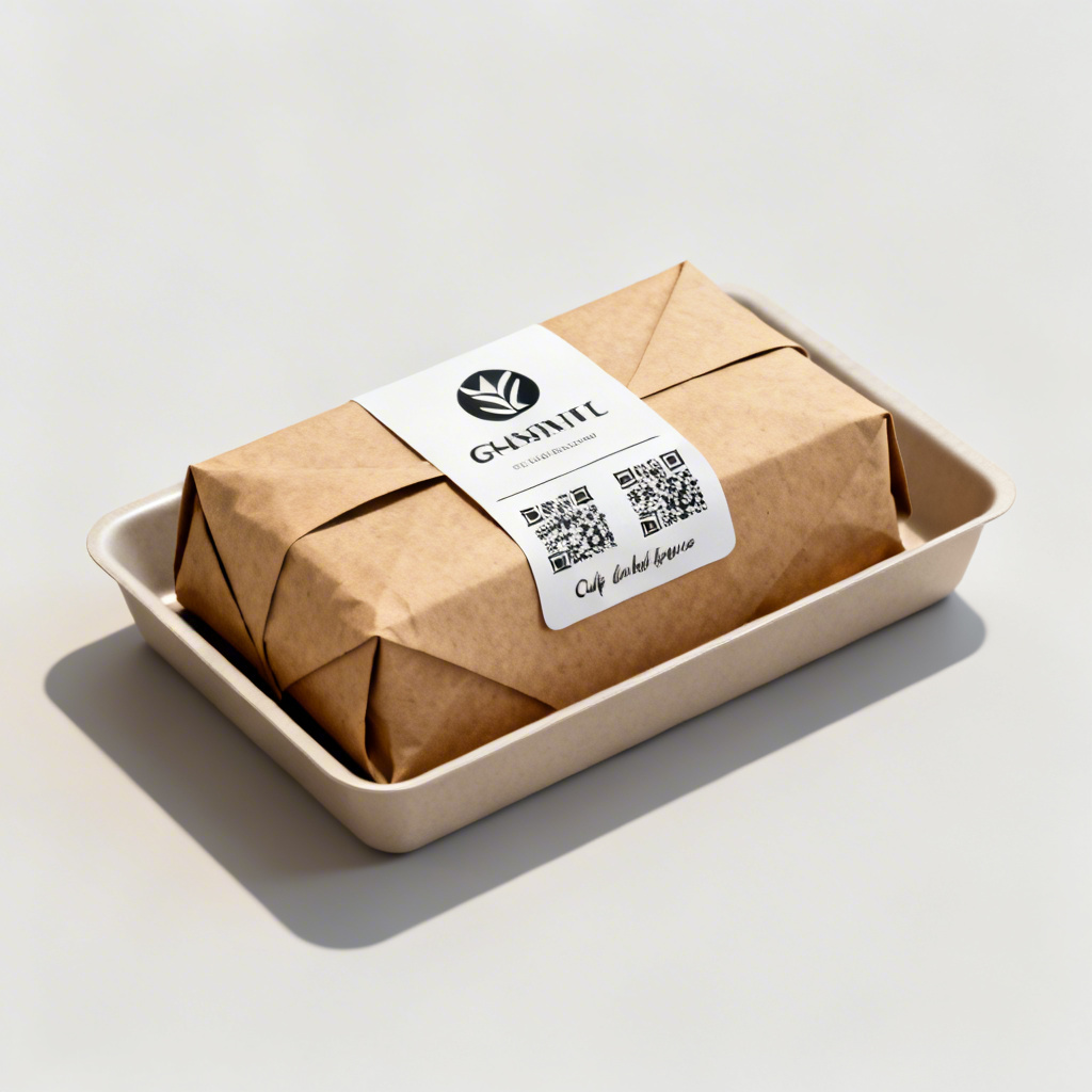 AI butcher packaging label mockup