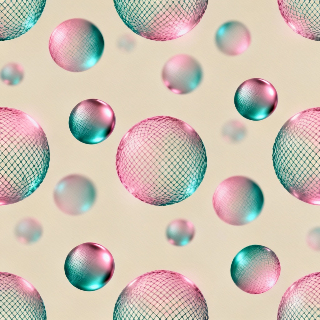 AI gradient mesh orb abstract repeating pattern