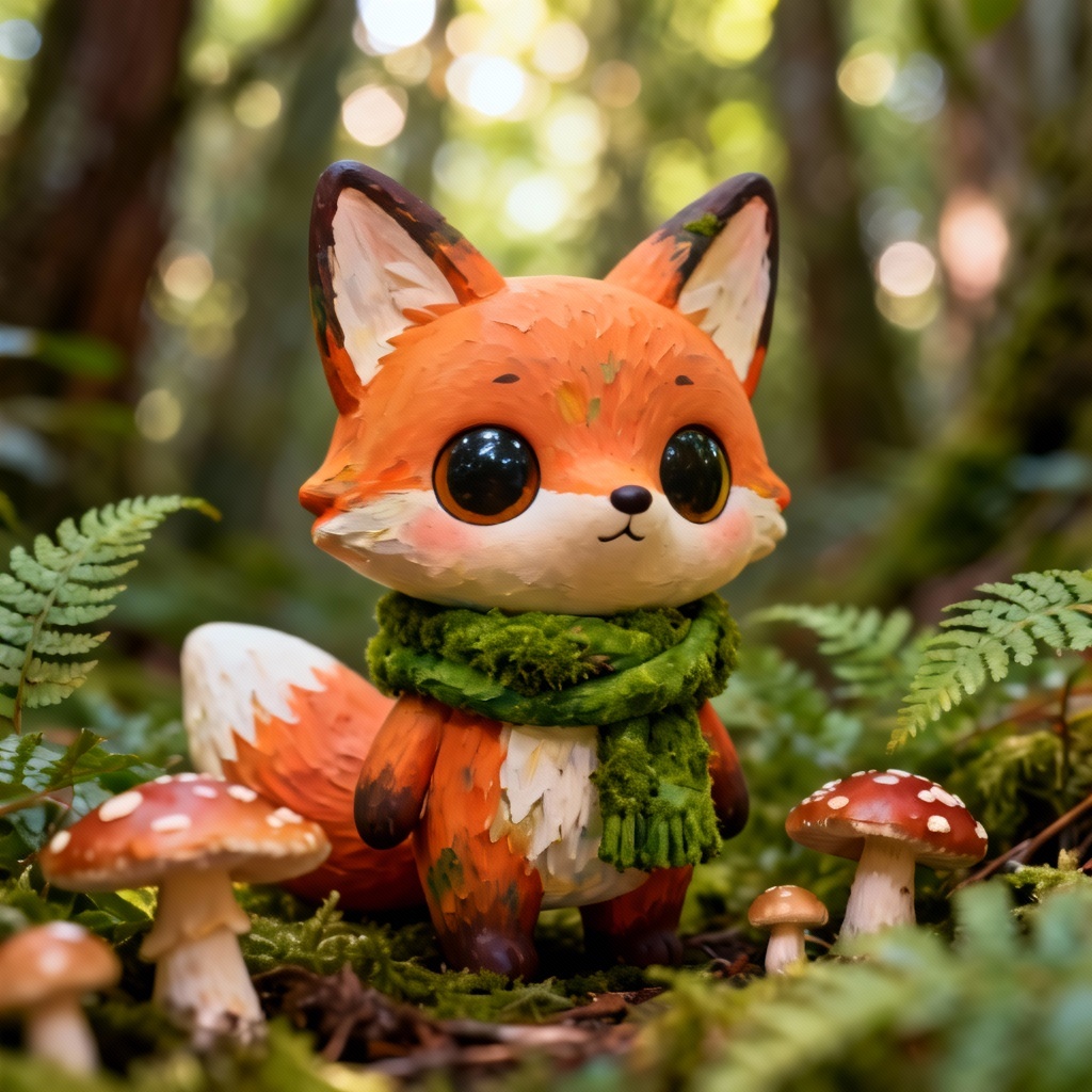 Forest spirit Labubu-style fox pet