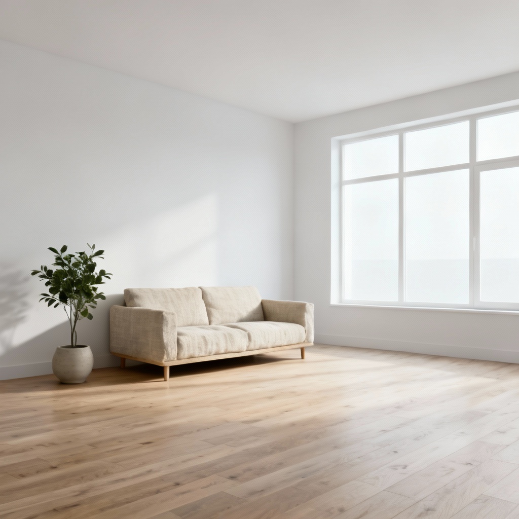 AI Virtual Room Staging Minimalist Living Room