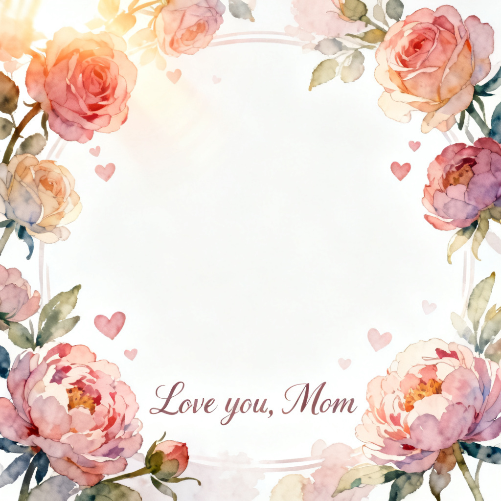 AI animated Mother's Day floral ecard with looping petals