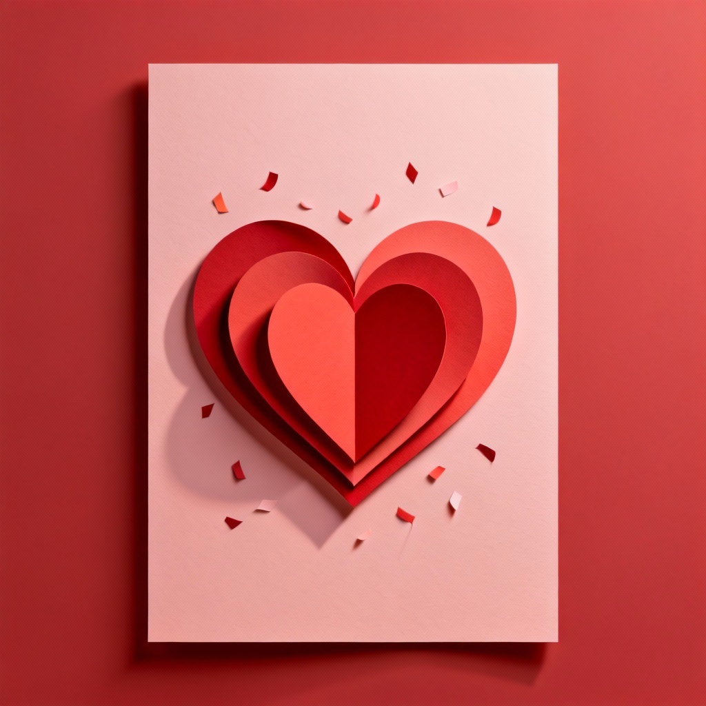 AI Paper Cut Valentine Card