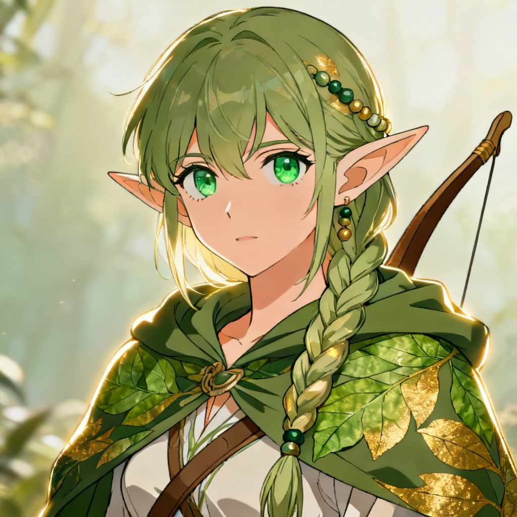 Fantasy elf archer OC avatar
