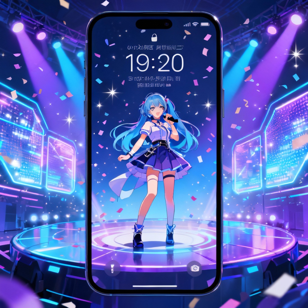 AI Space Idol Anime Phone Wallpaper