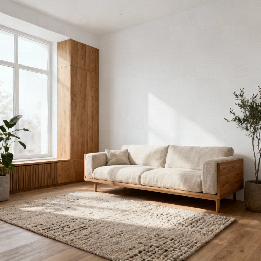 AI modern Scandinavian living room interior