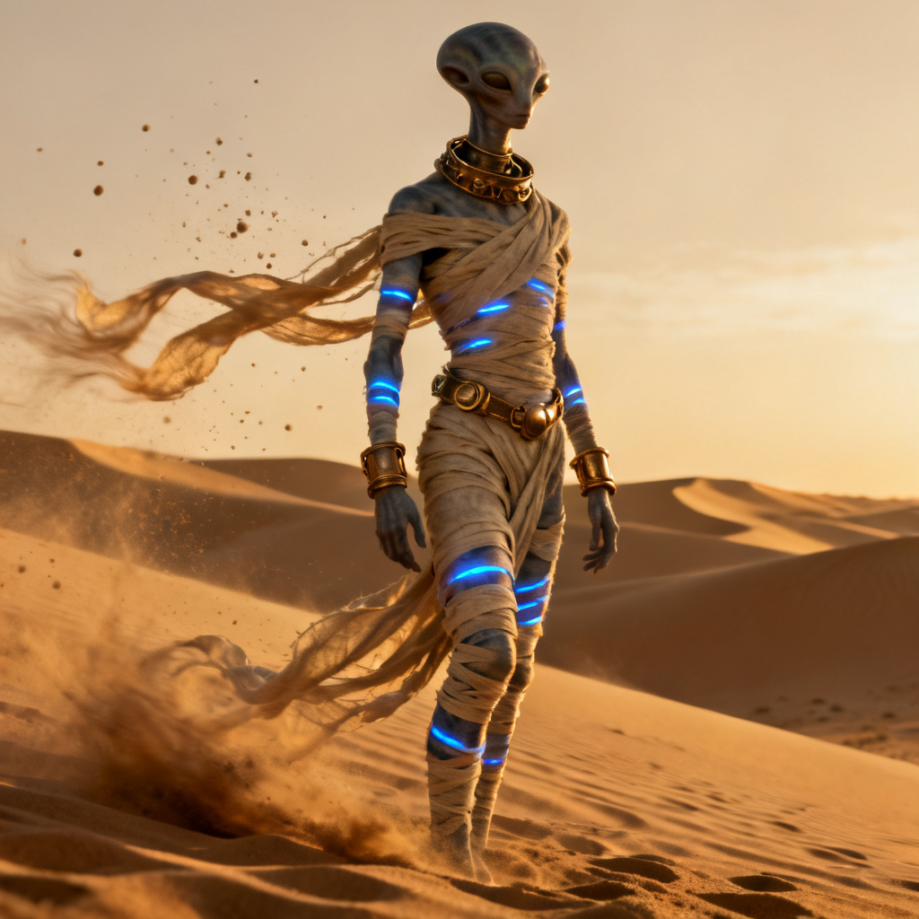 AI alien OC ancient desert oracle