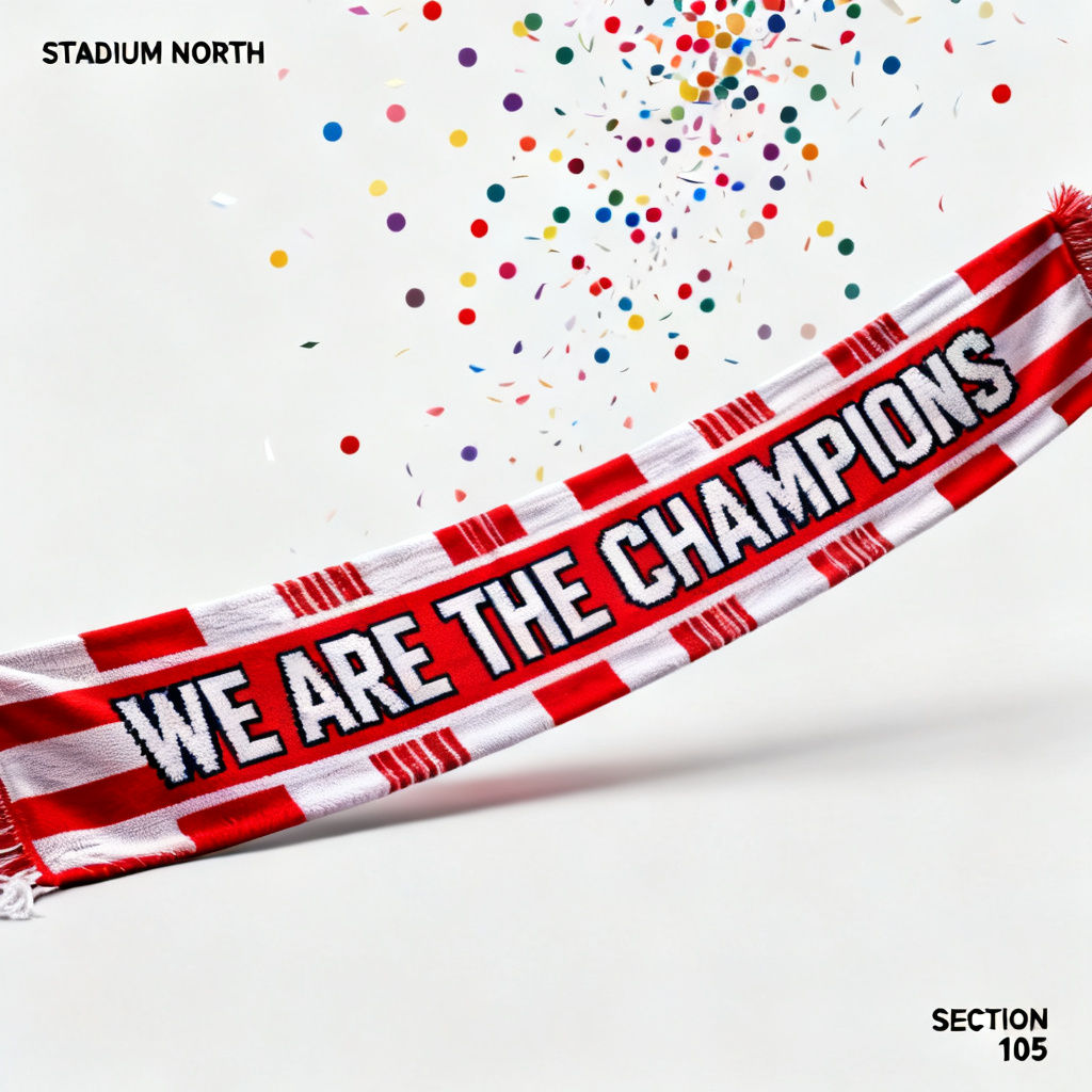 AI FIFA fan poster highlighting supporter scarf tifo design