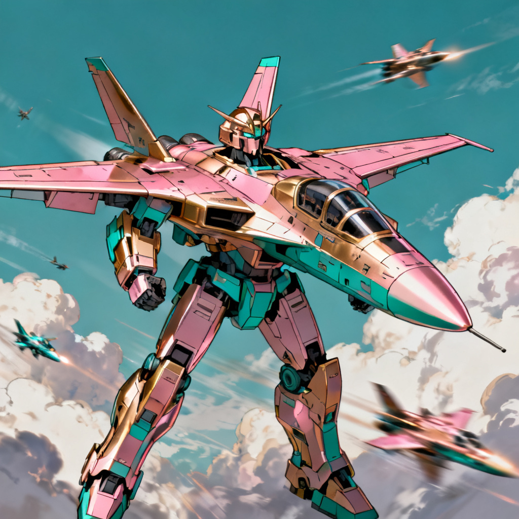 AI Transformers OC aerial valkyrie jet fighter