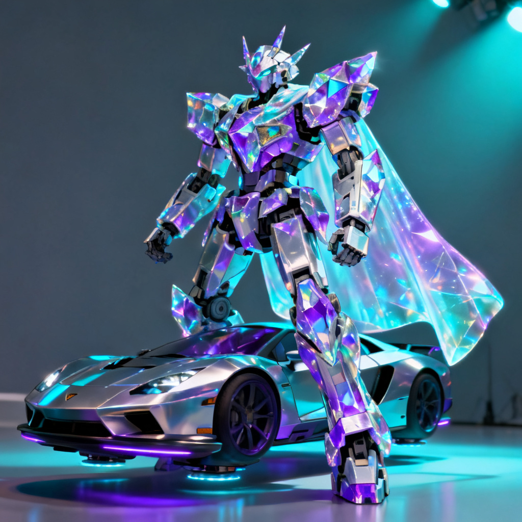 AI Transformers OC stealth scout with prism armor