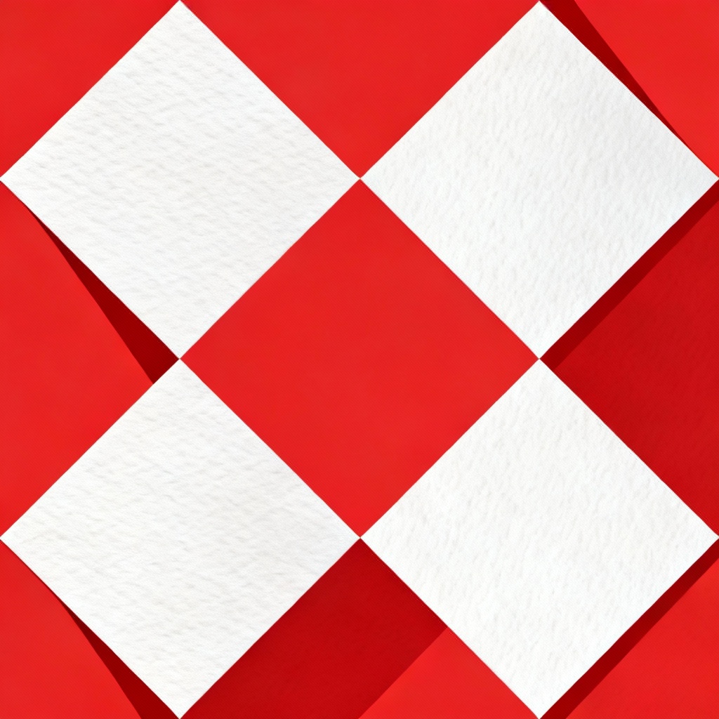 AI seamless red and white paper straw stripe pattern mockup