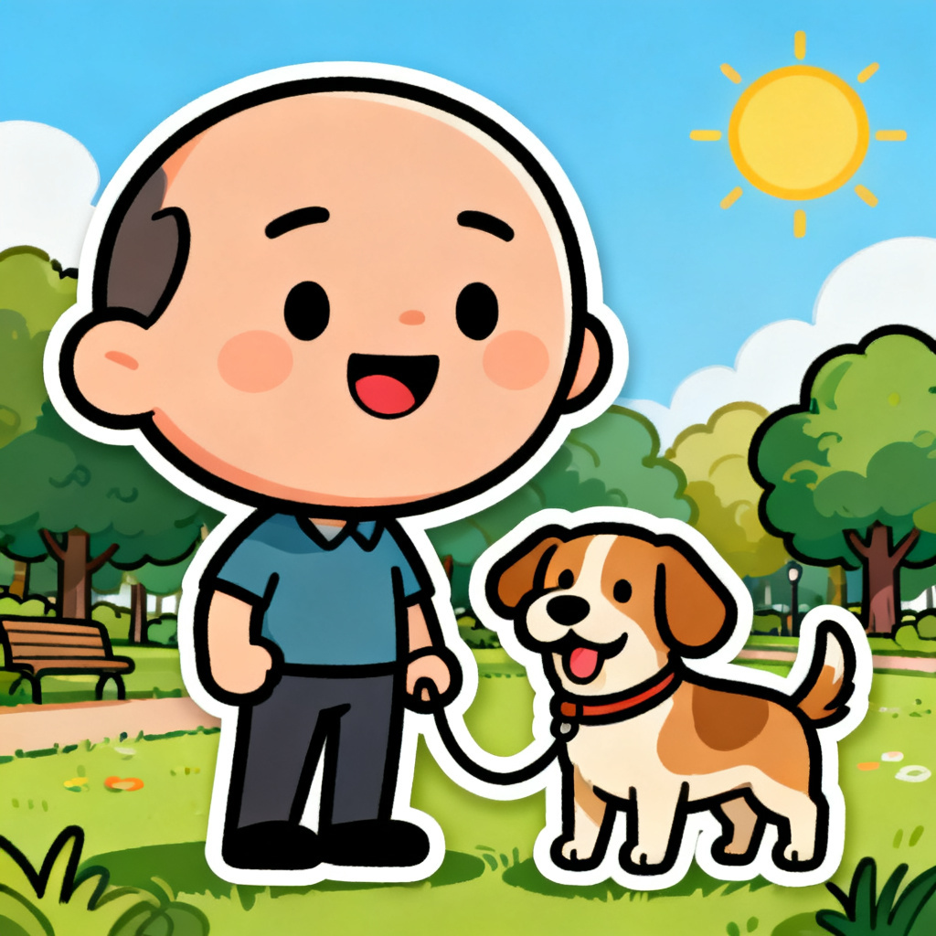 AI caricature of pet and owner with playful style