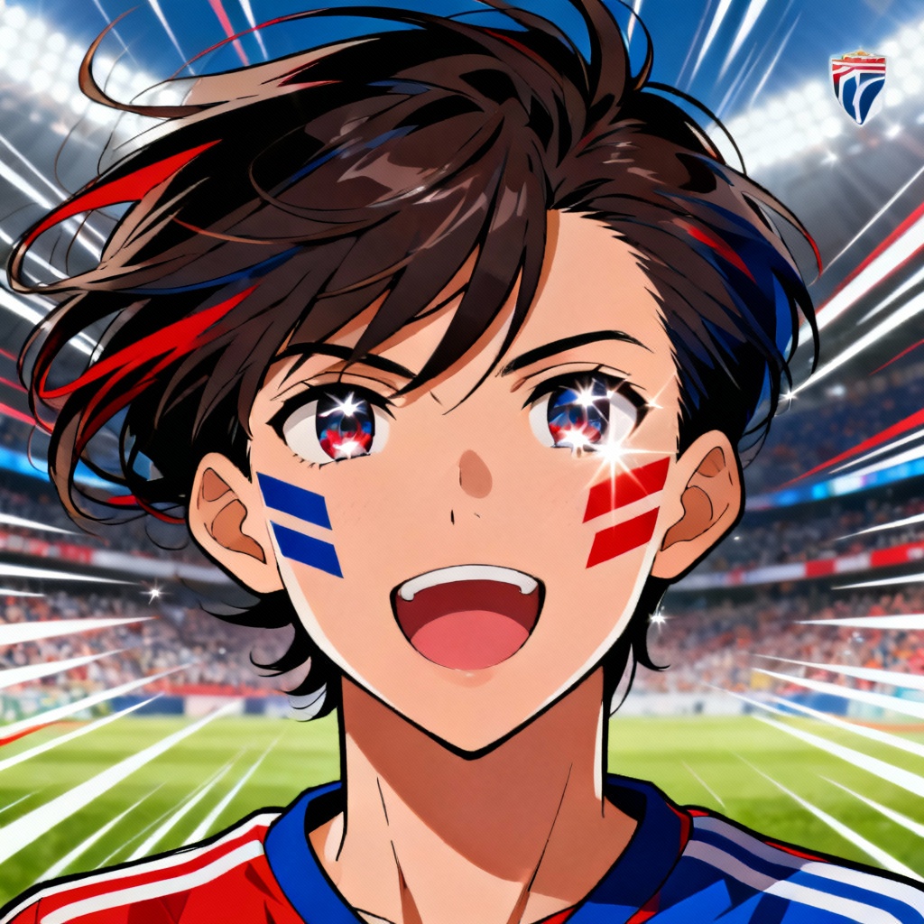 Anime-style world cup supporter avatar