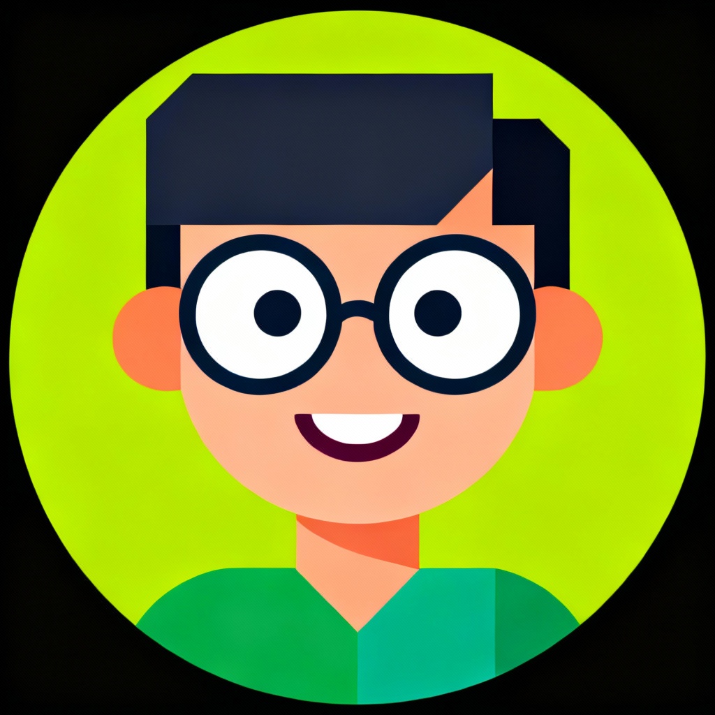 AI minimal flat cartoon avatar illustration