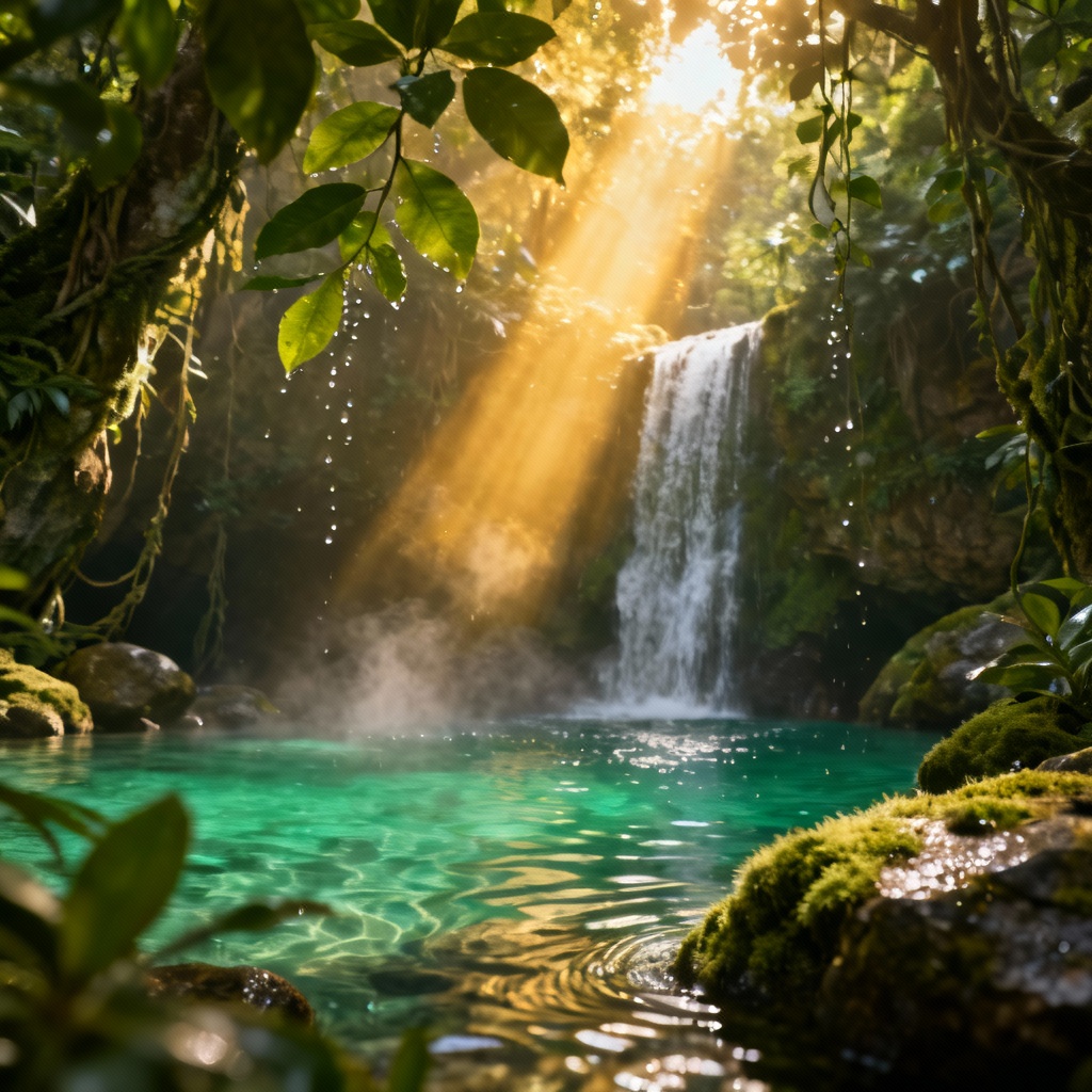 AI paradise waterfall cove