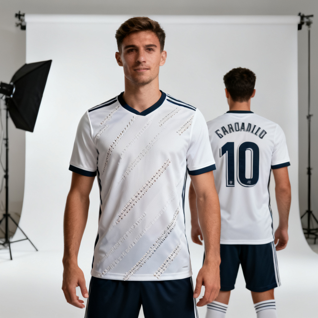 AI custom soccer jersey mockup front and back