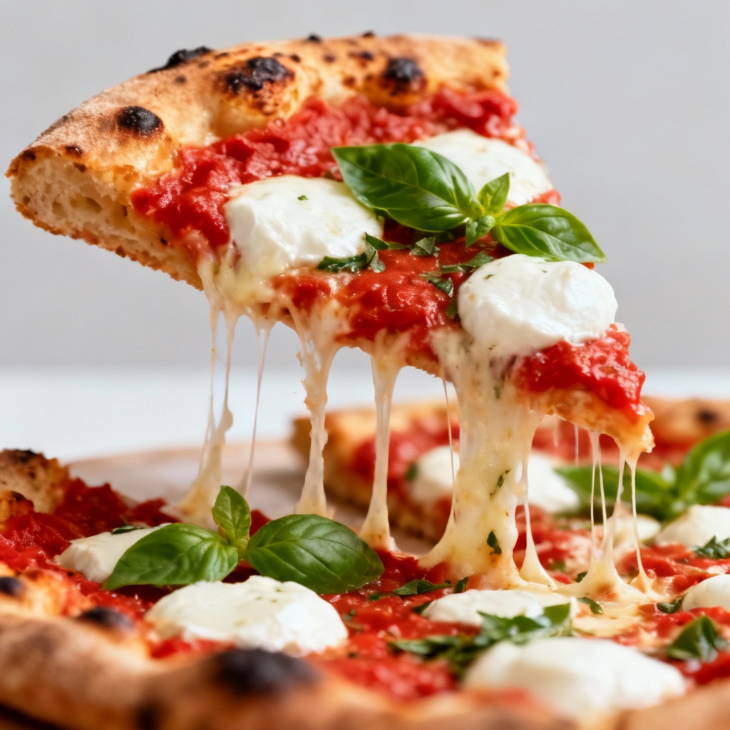 AI Cheese Pull Margherita Slice