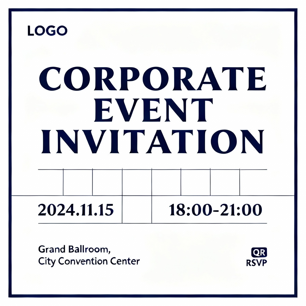AI Minimal Corporate Event Invitation