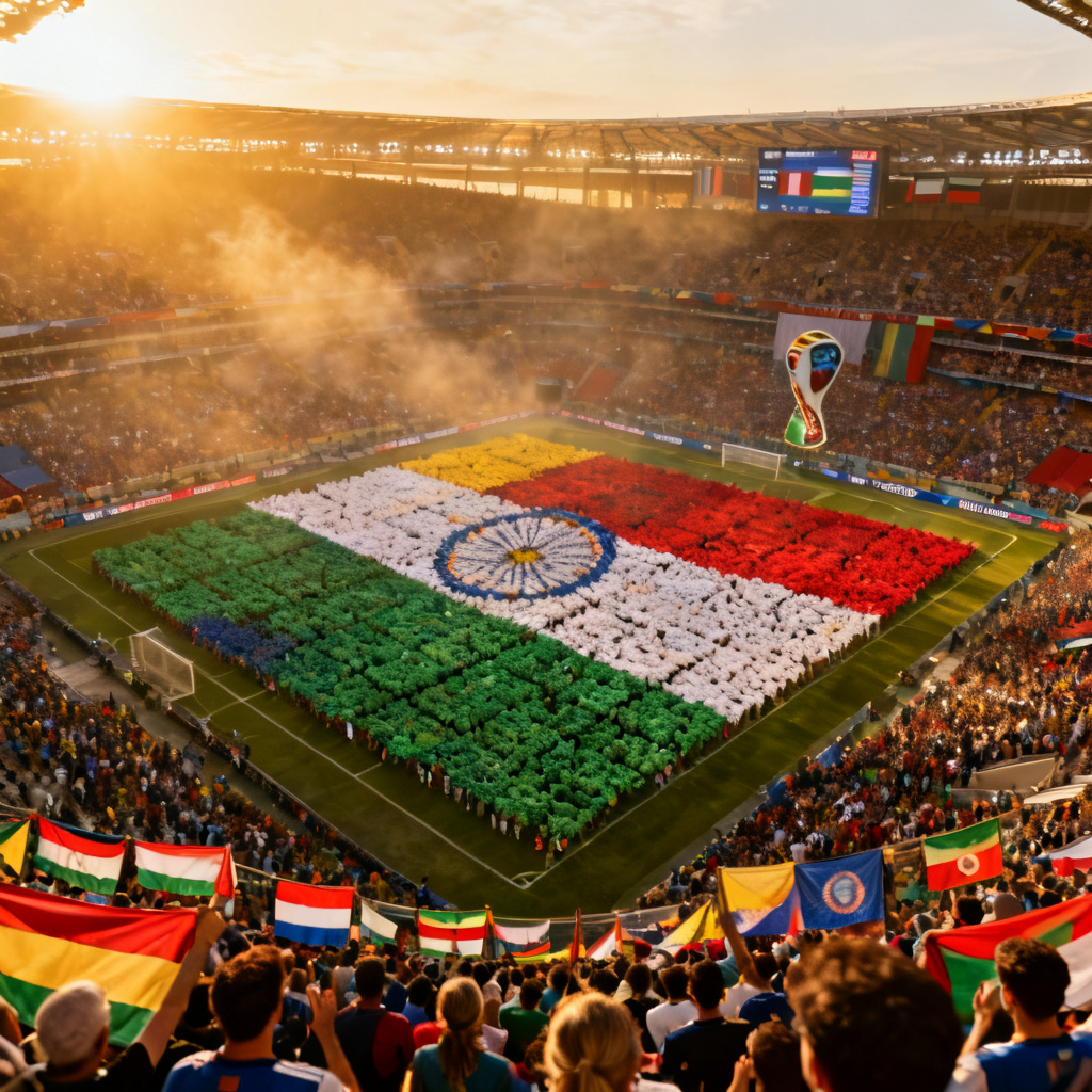 AI fifa-worldcup crowd tifo in national colors