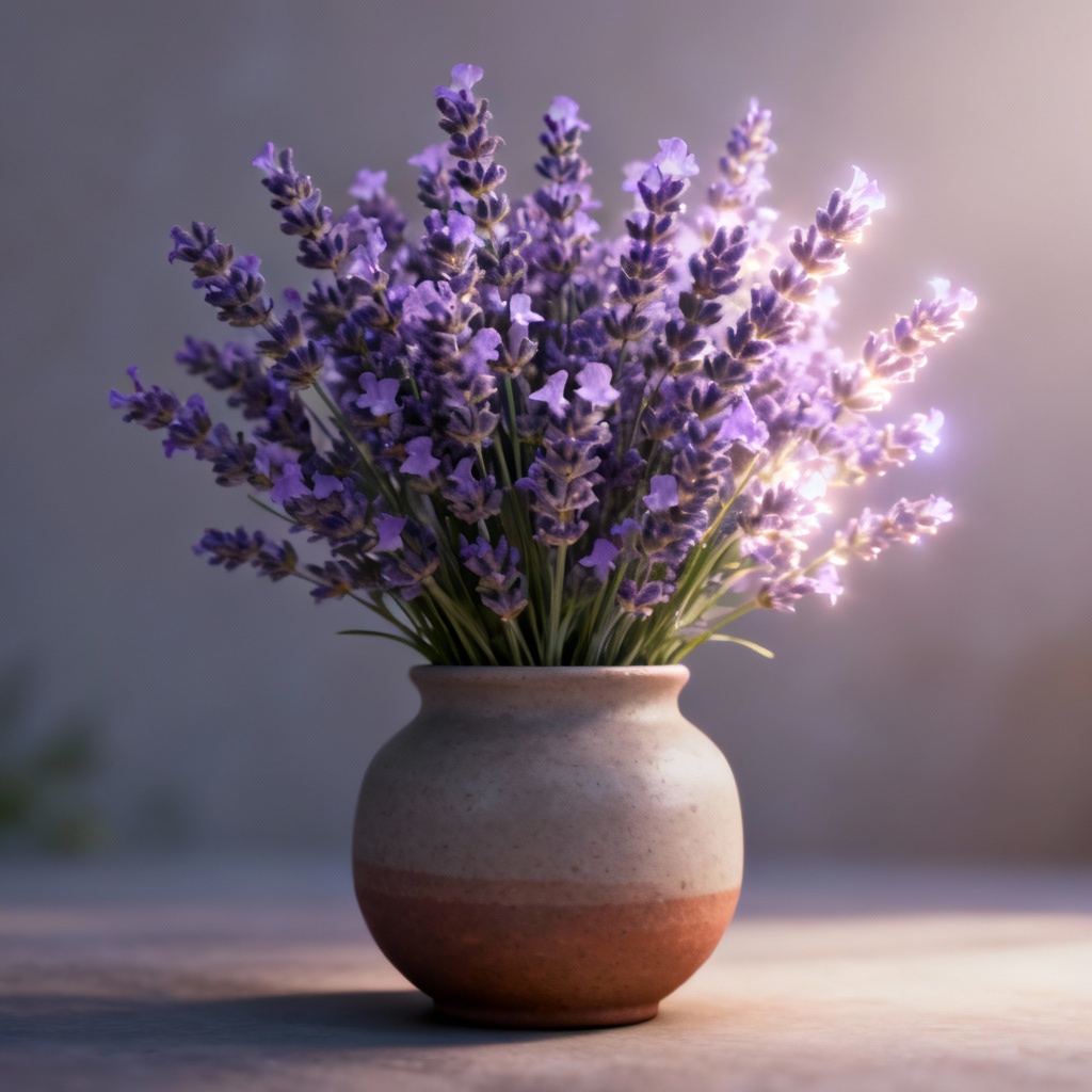 AI 3D Lavender Bouquet Photoreal Render