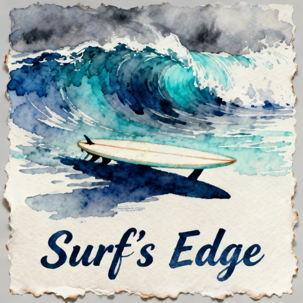 AI Jaws Movie Poster Watercolor Ocean