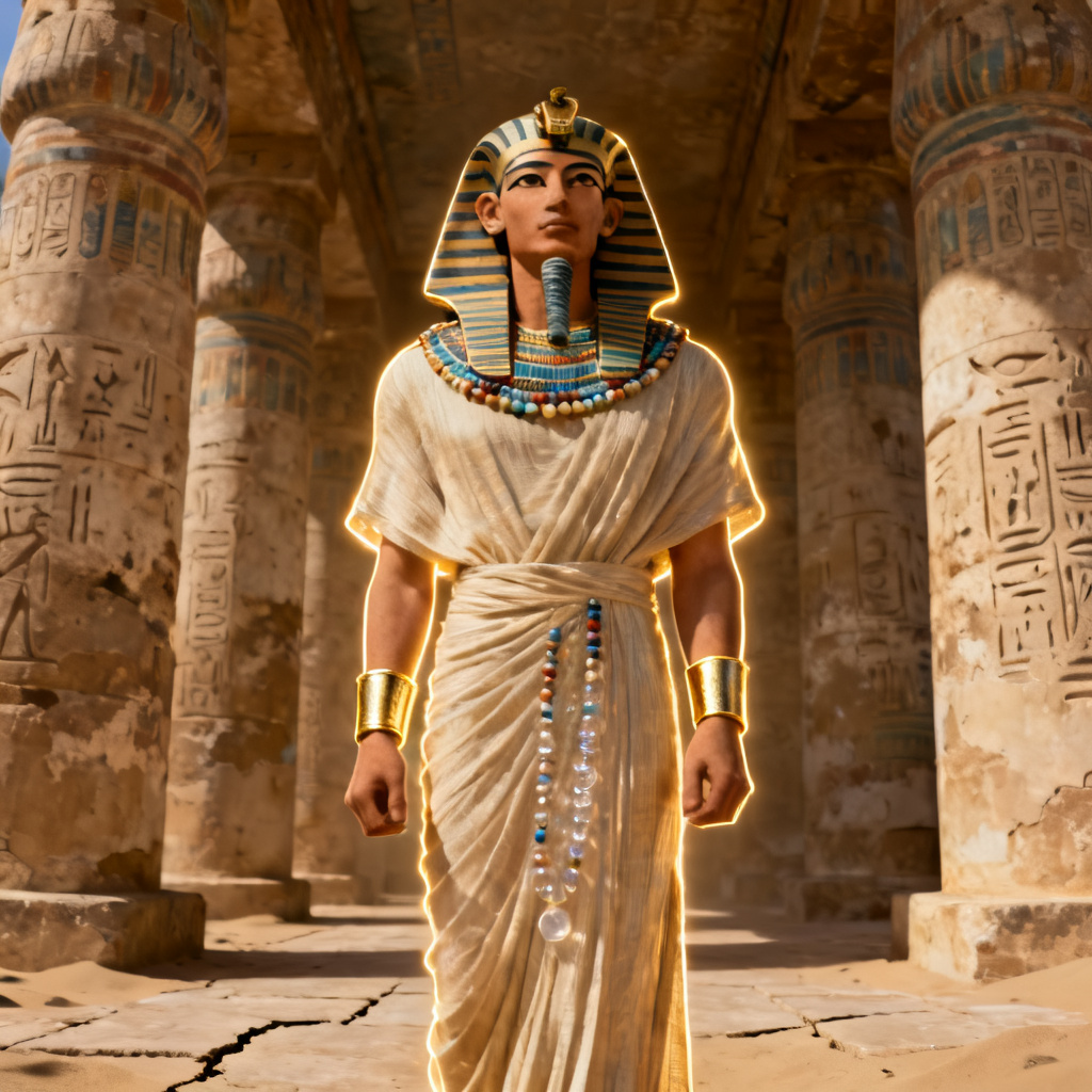 AI Egyptian royal clothing with kalasiris