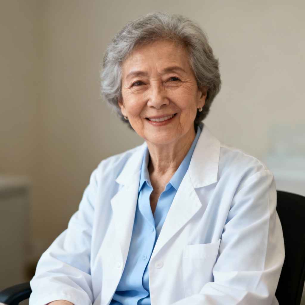Smiling retired doctor portrait with stethoscope