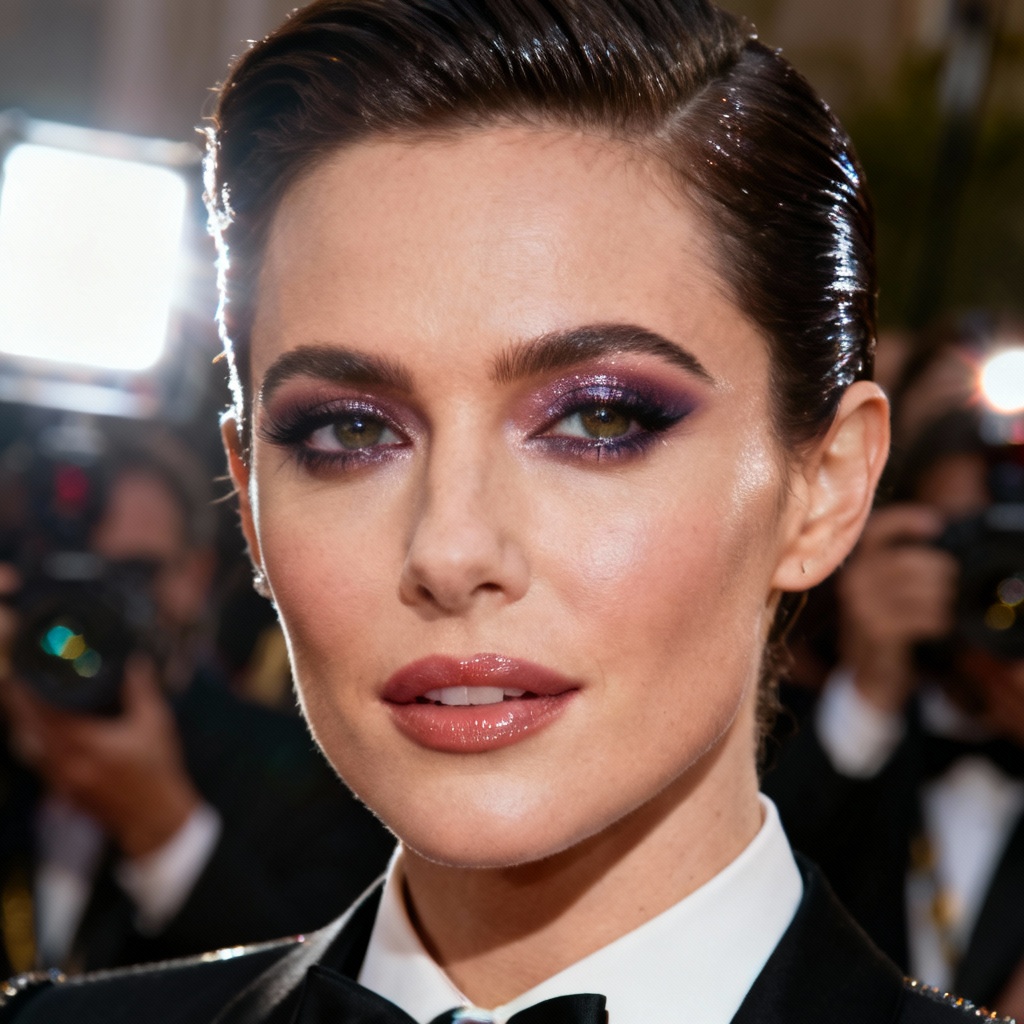 AI red carpet celebrity look alike portrait