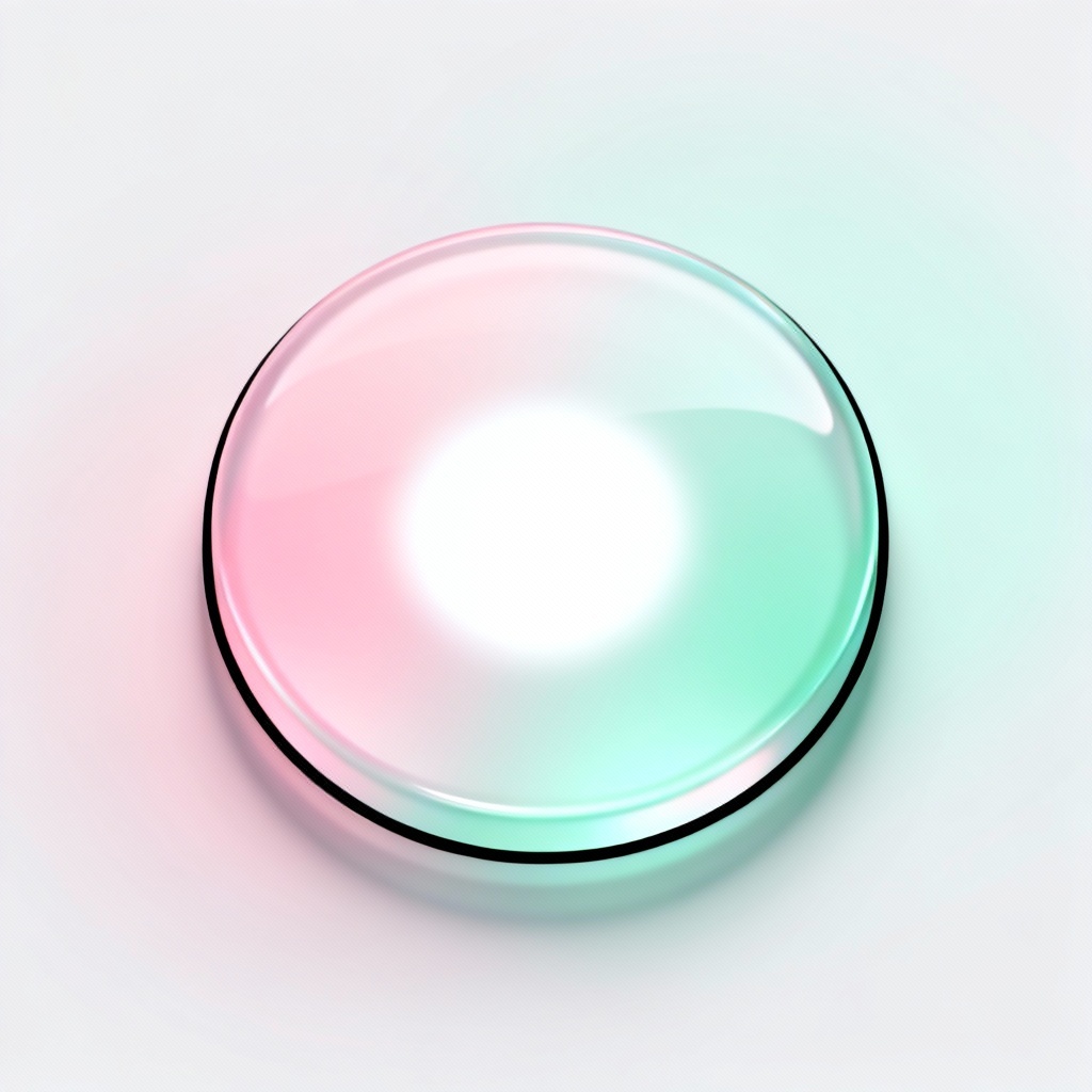 AI gradient glass circle button