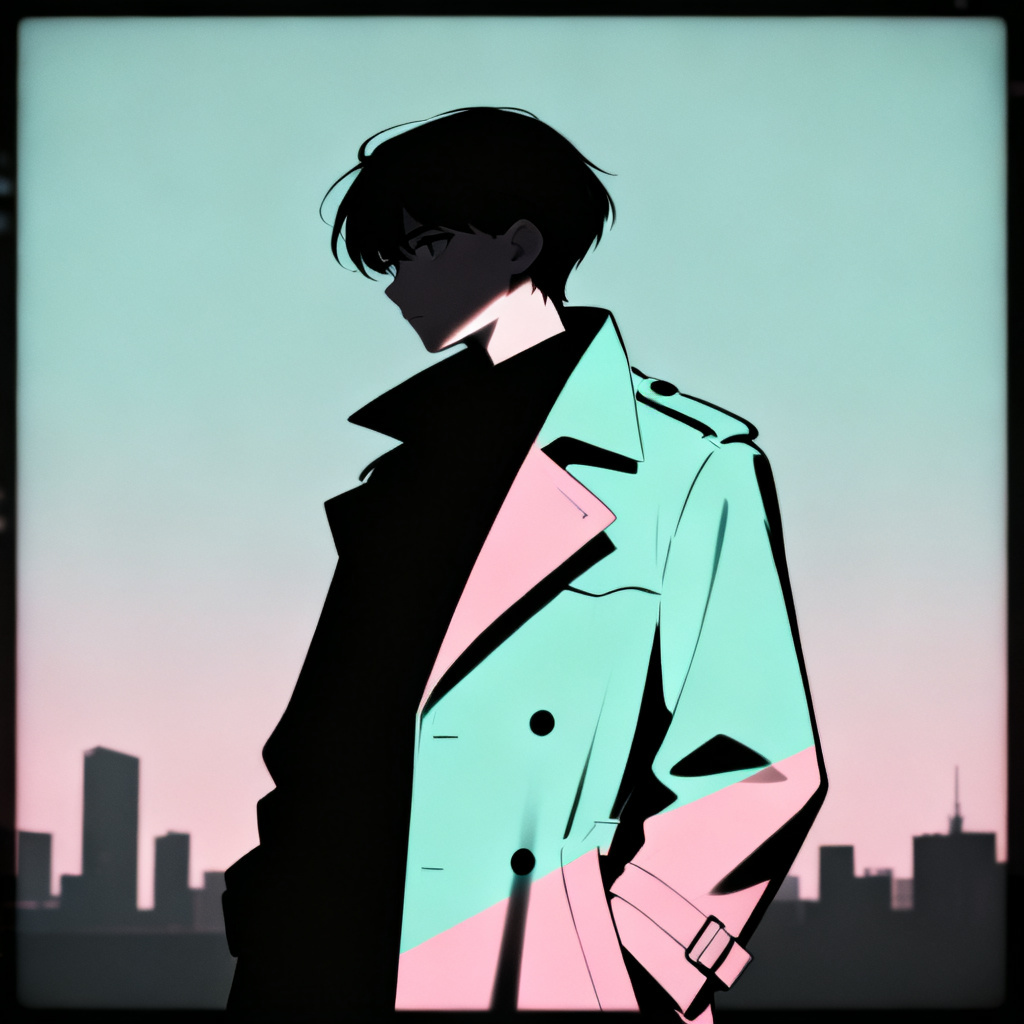 AI ENA OC noir pastel detective vibe