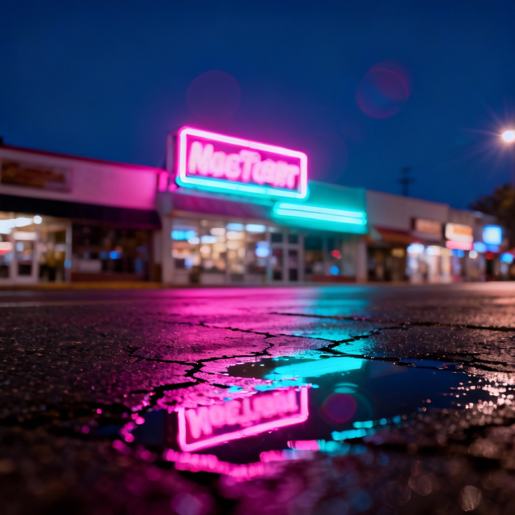 AI City Night Neon Sign Zoom