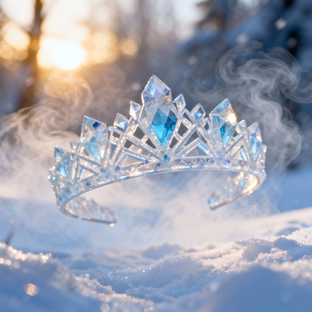 AI Ice Crystal Queen Crown