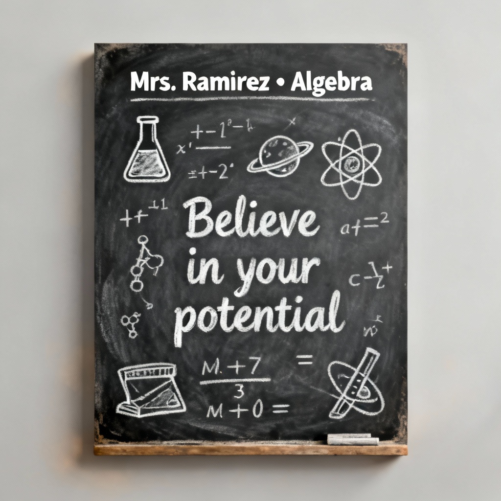 AI Custom Chalkboard Classroom Poster